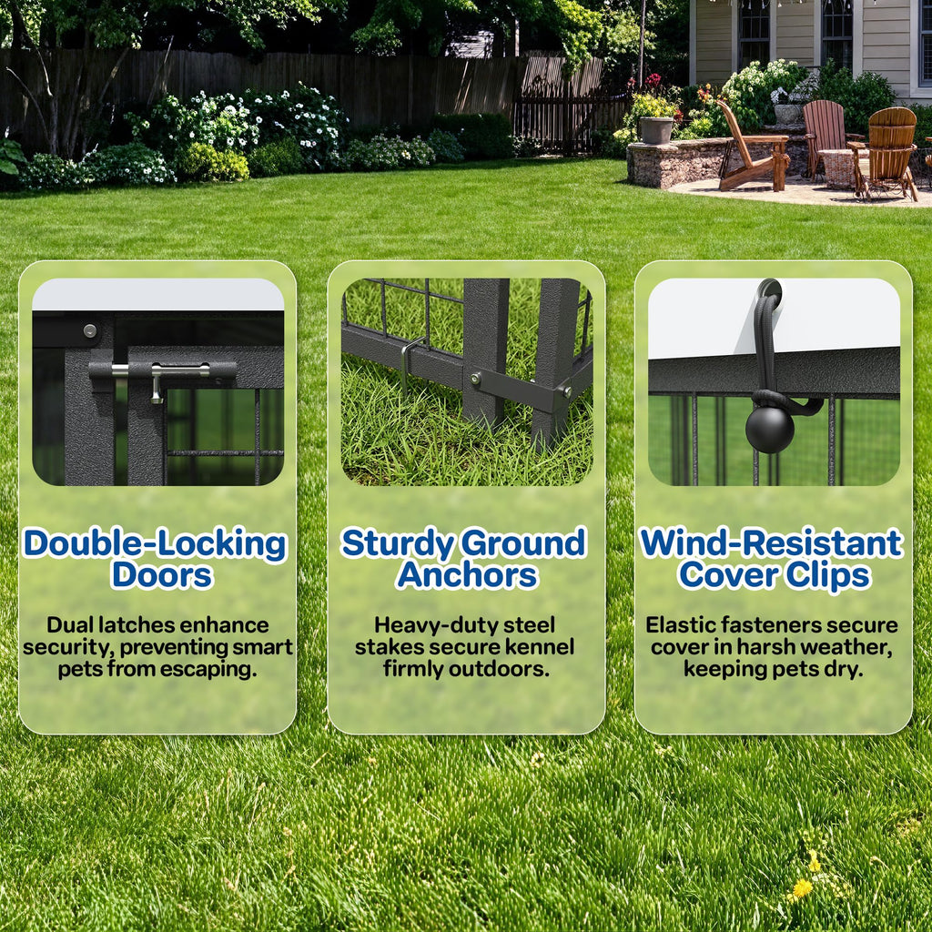 10x10 ft Heavy Duty Outdoor Dog Kennel D808514