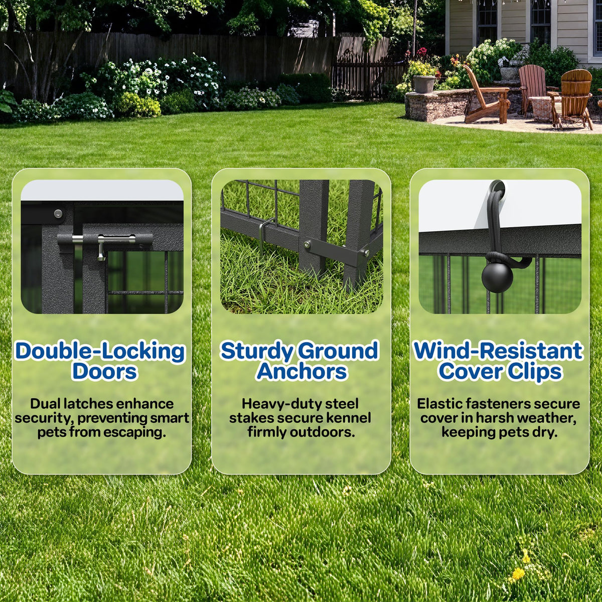 10x10 ft Heavy Duty Outdoor Dog Kennel D808514