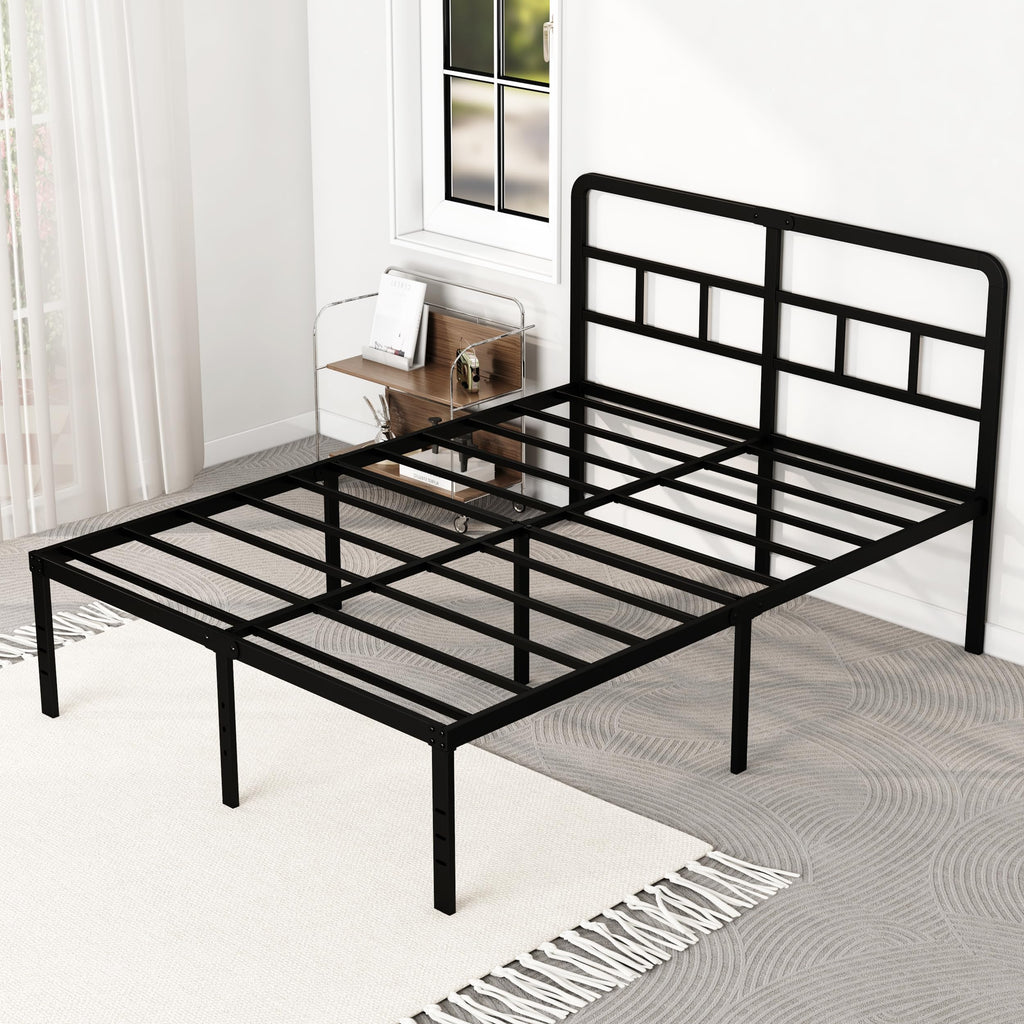 18 Inch Metal Queen Bed Frame with Headboard W792