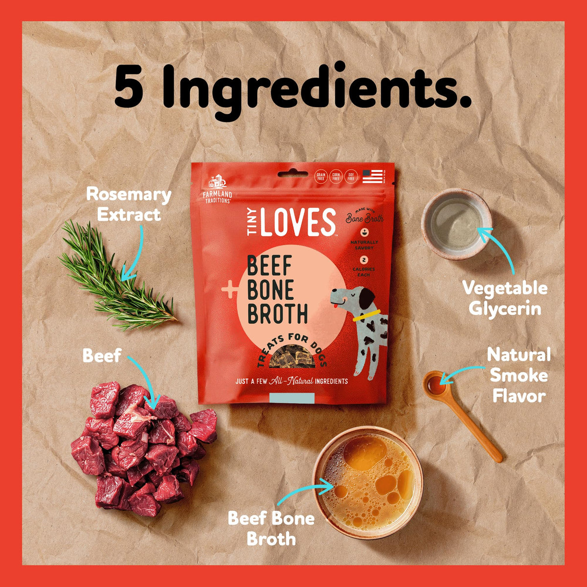 Beef Bone Broth Dog Treats 12 oz S233