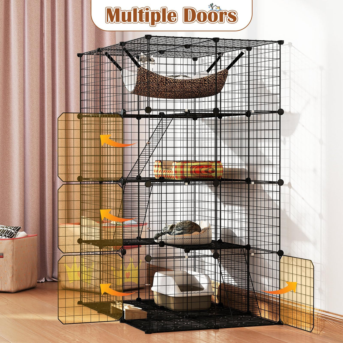 56" 4-Tier Cat Enclosure with Skylight O310463