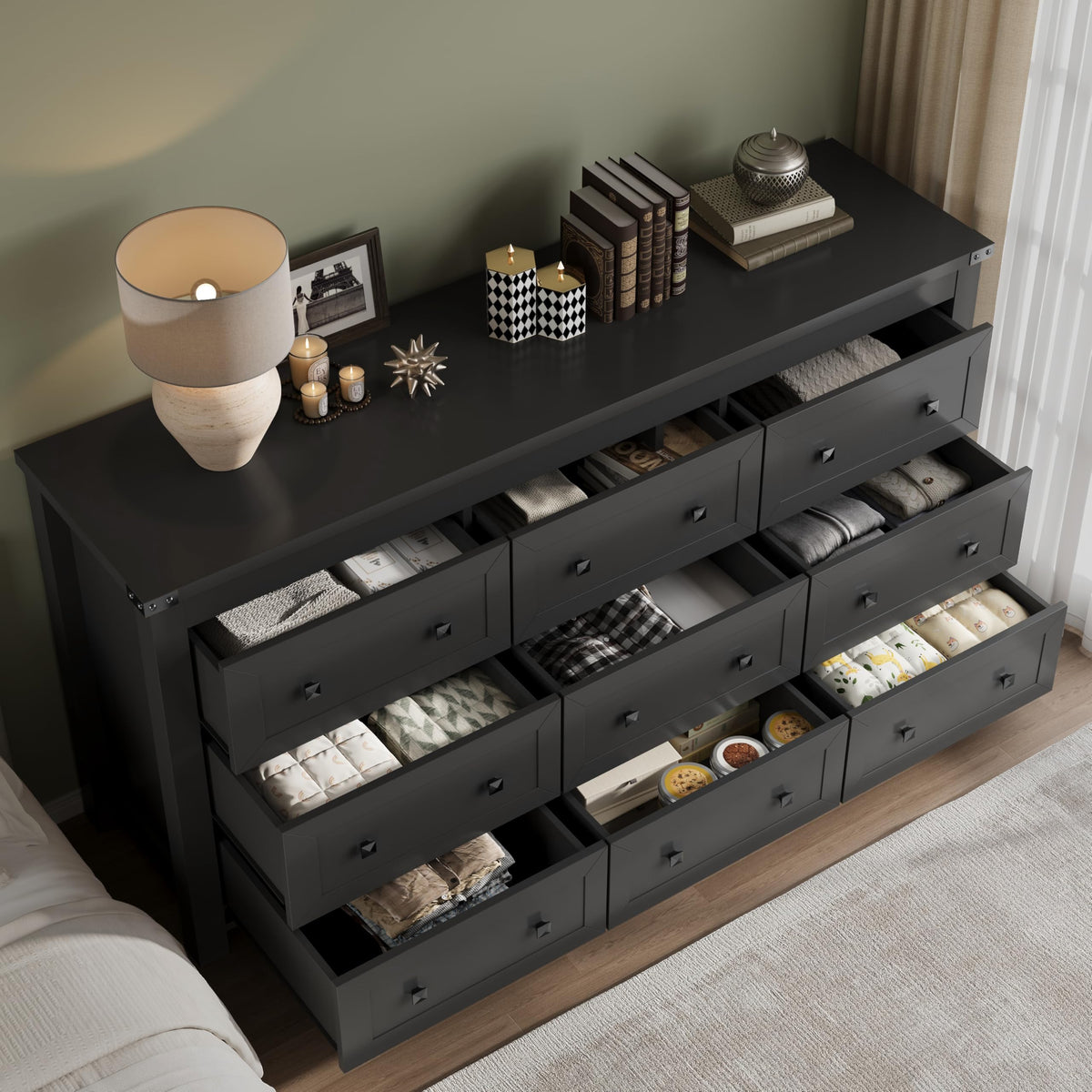 9 Drawer Wood Dresser M82418