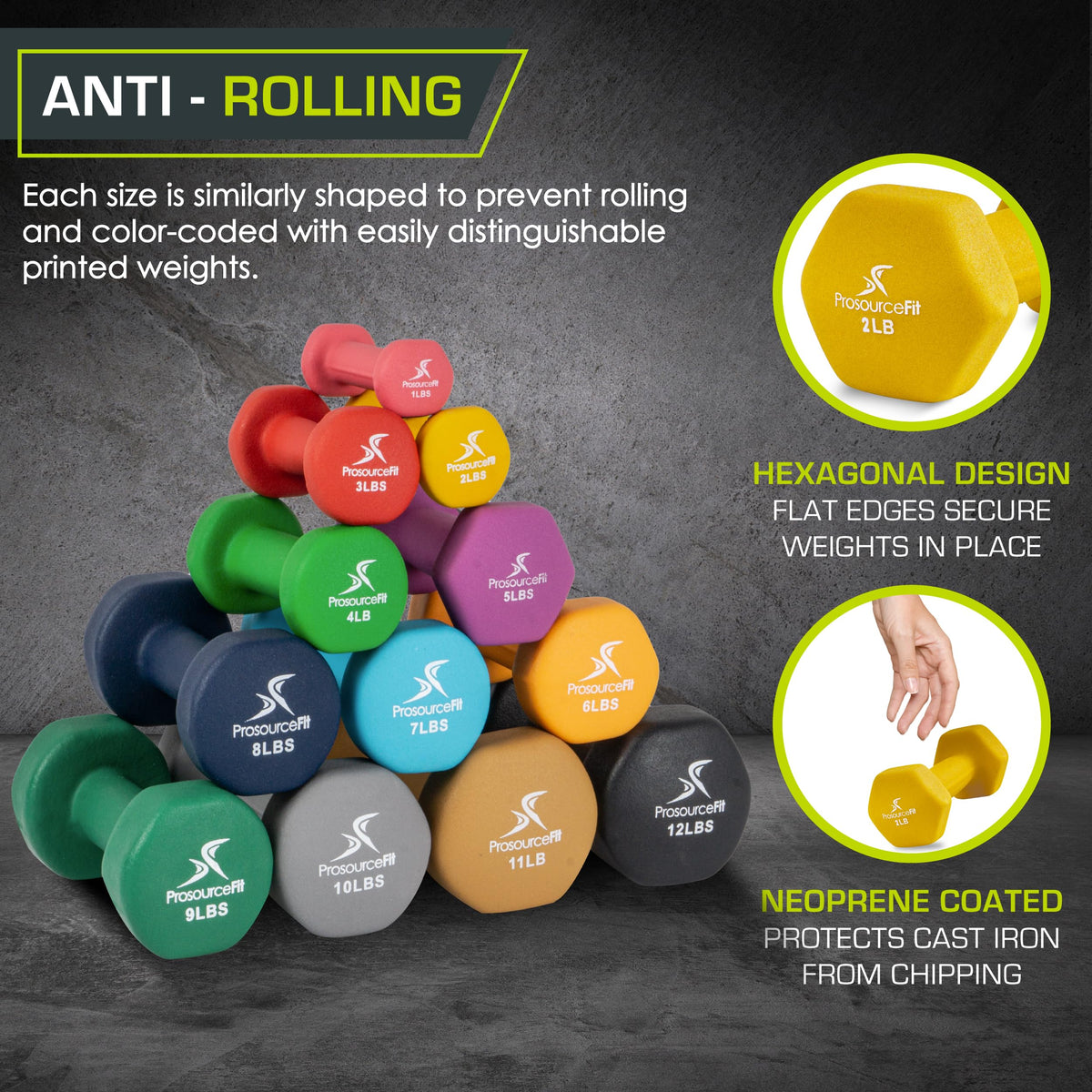 Neoprene Dumbbell Non-Slip Grip V26294